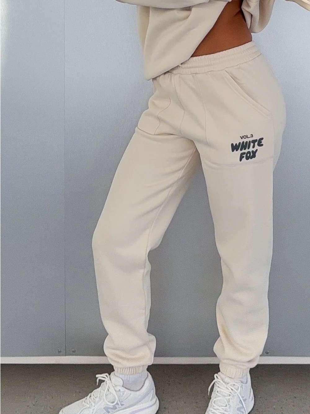White Fox Boutique Cream Sweat Joggers